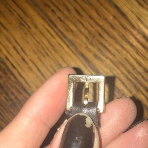 Valentino black leather bracelet with gold studs